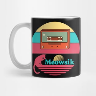 Retro Meowsik-Cat and Music lovers- Mug